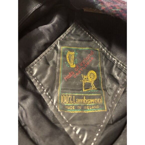 Hats of Ireland Castlebar Vtg 100% Lambswool Flat Cap, OSFM, Preppy Grandpacore - Picture 5 of 6